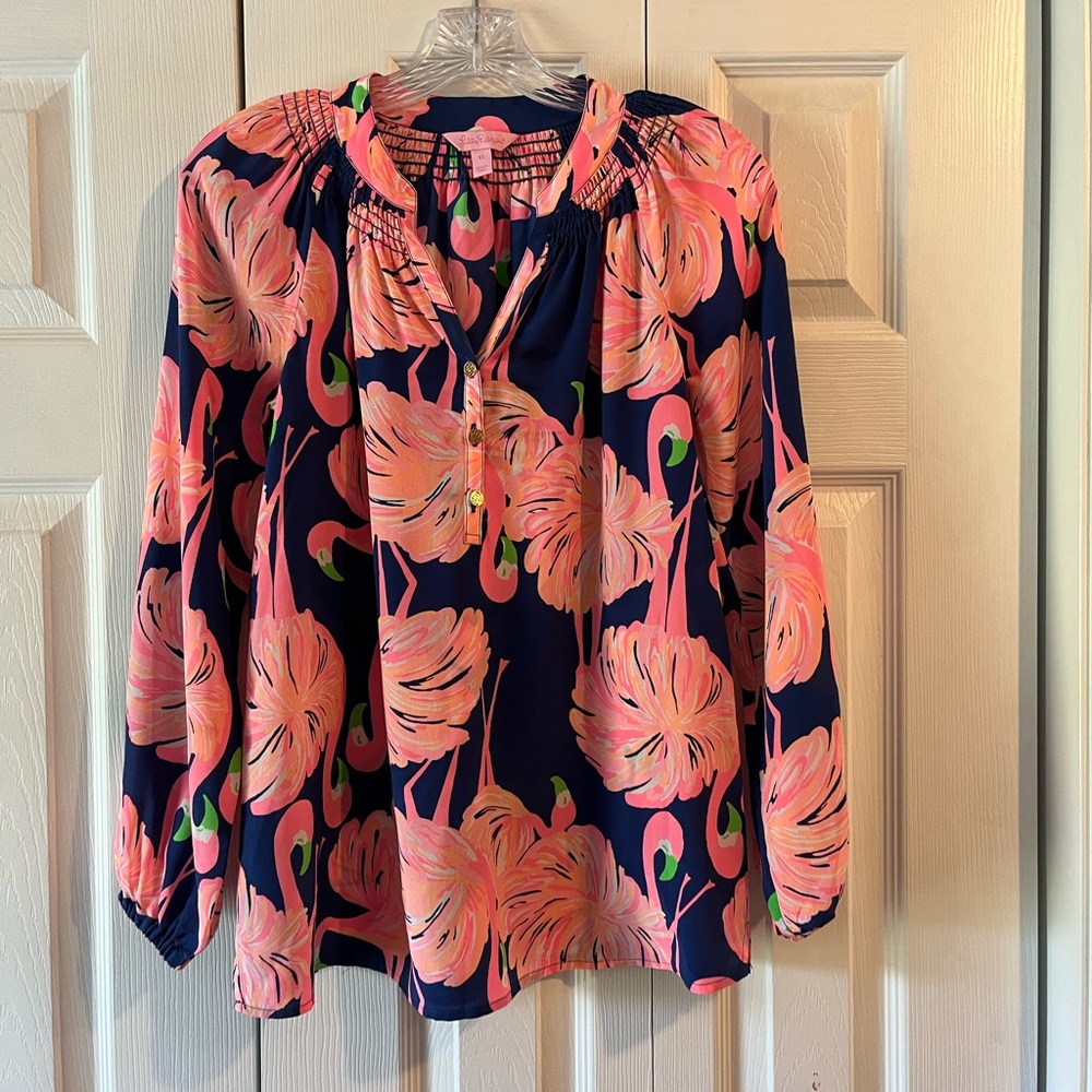 Lilly Pulitzer Gimme Some Leg Elsa Blouse